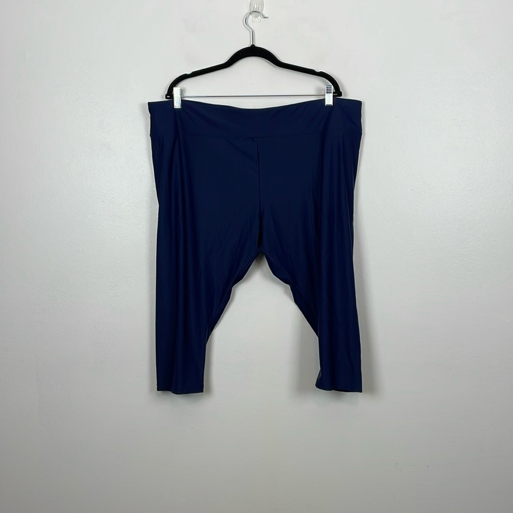 Modli Racerback Swim Bra Capri Swim Legging Womens 3X Beach Athleisure Blue Set